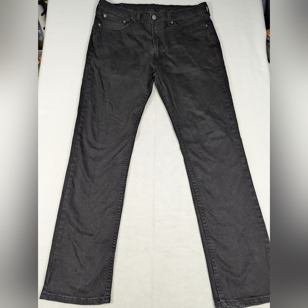 Levi's 514 Straight Fit Black Wash Mens Jeans Size 36 - Picture 2 of 8